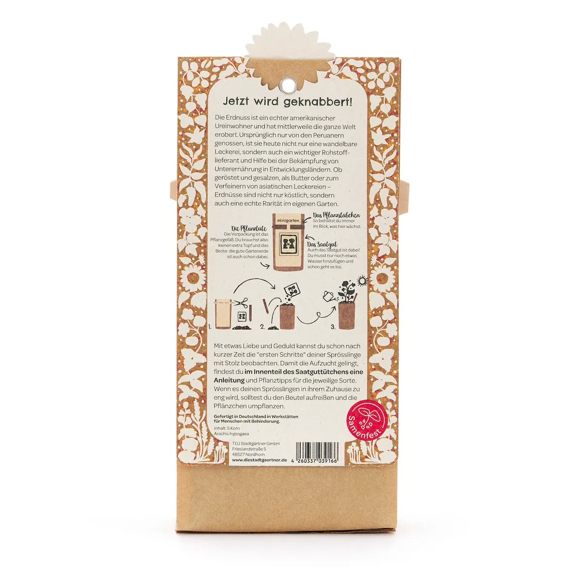Die Stadtgärtner – Minigarten "Erdnuss" Anzuchtset