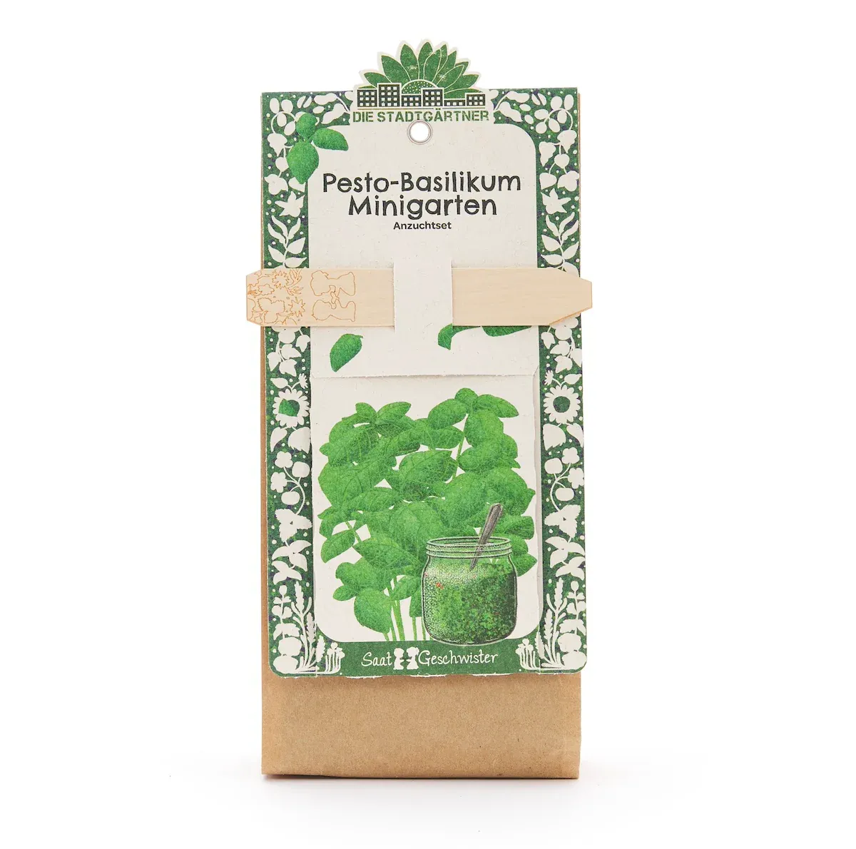 Die Stadtgärtner – Minigarten "Pesto-Basilikum" Anzuchtset