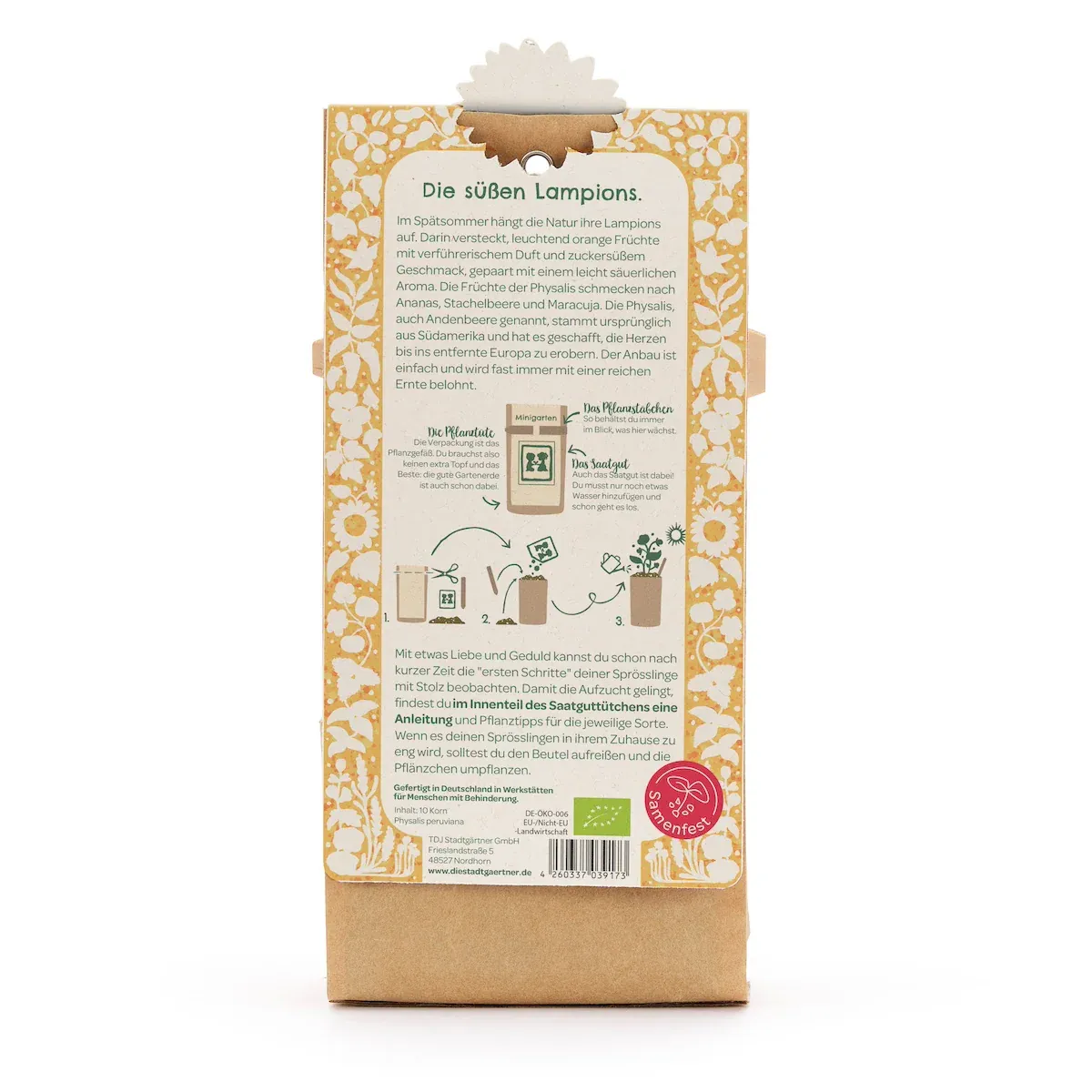 Die Stadtgärtner – Minigarten "Physalis" Anzuchtset