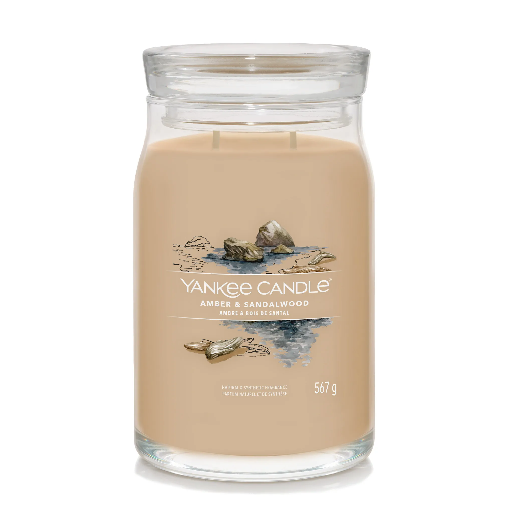 Yankee Candle Duftkerze - Amber & Sandalwood, Großes Glas