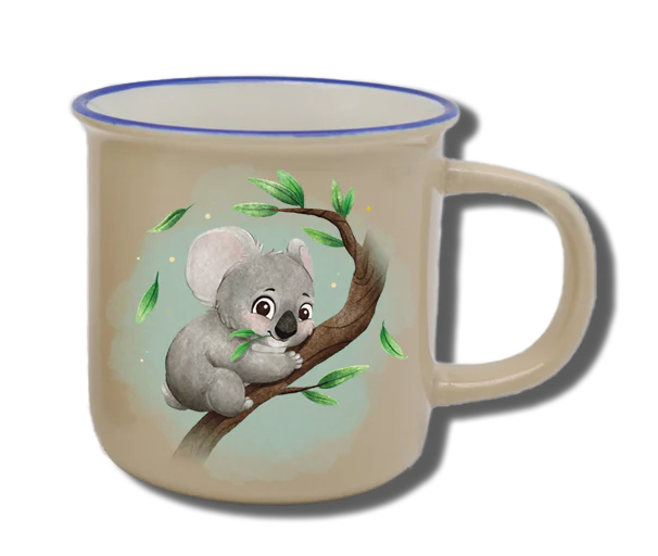 Handgemachte Tasse "Koala" mit Wunschname