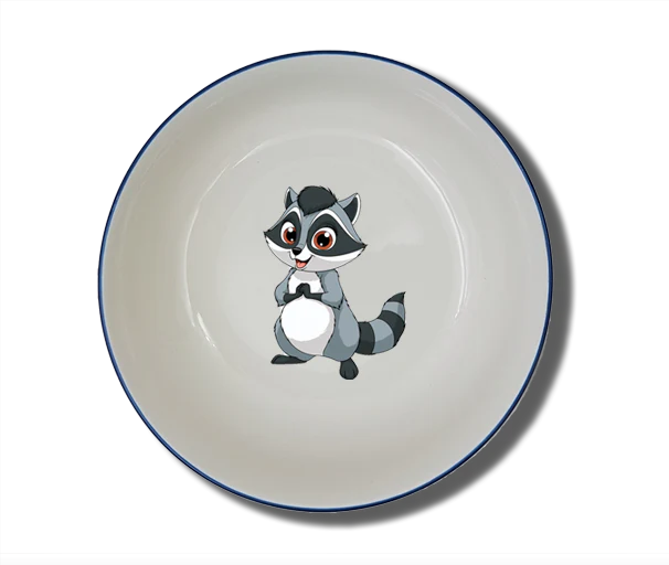 Schale Natur (Ø 15cm) "Waschbär" mit Wunschname