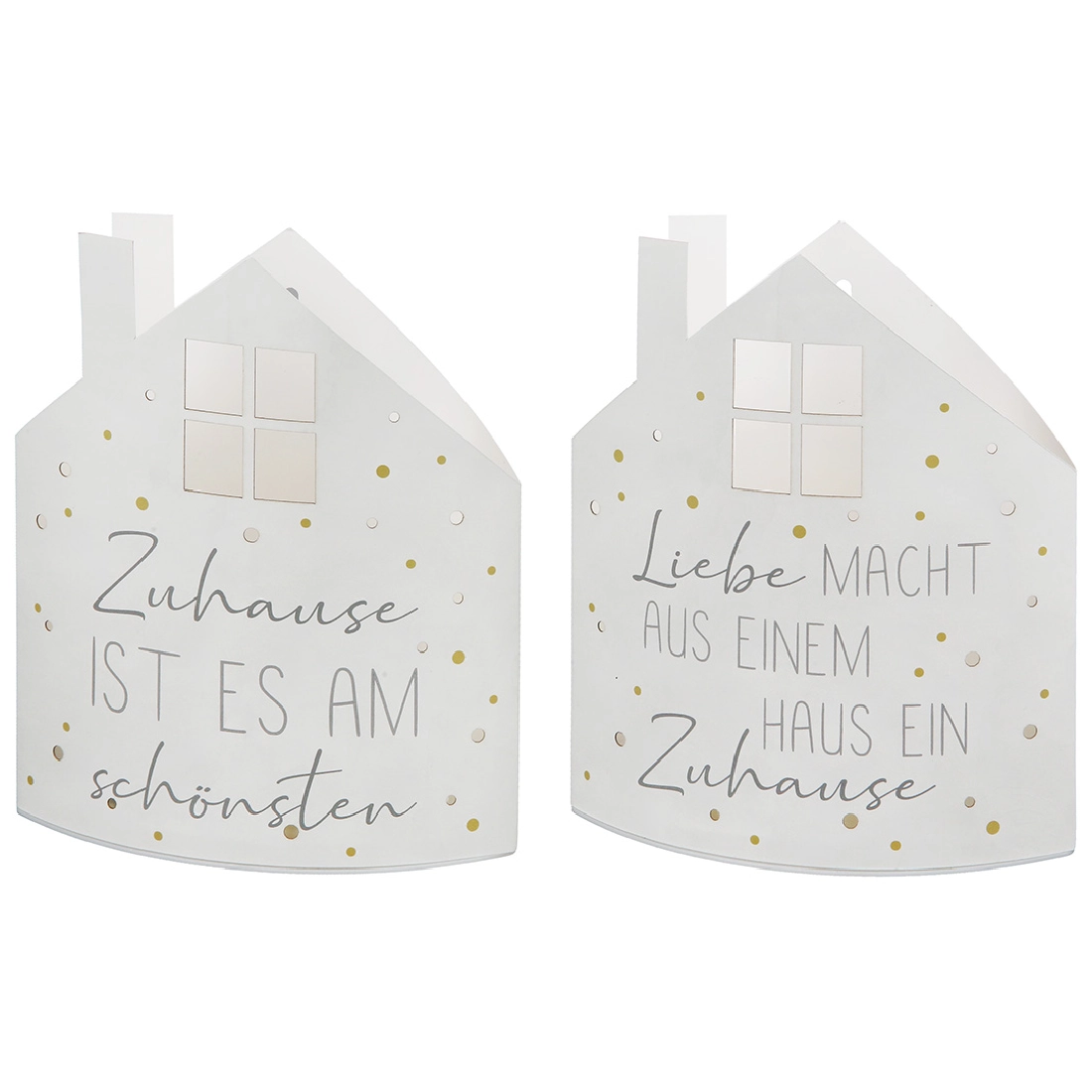 Dekoleuchte "Zuhause" aus Papier