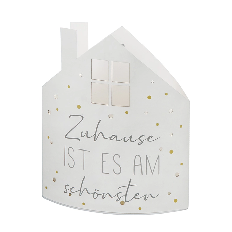Dekoleuchte "Zuhause" aus Papier