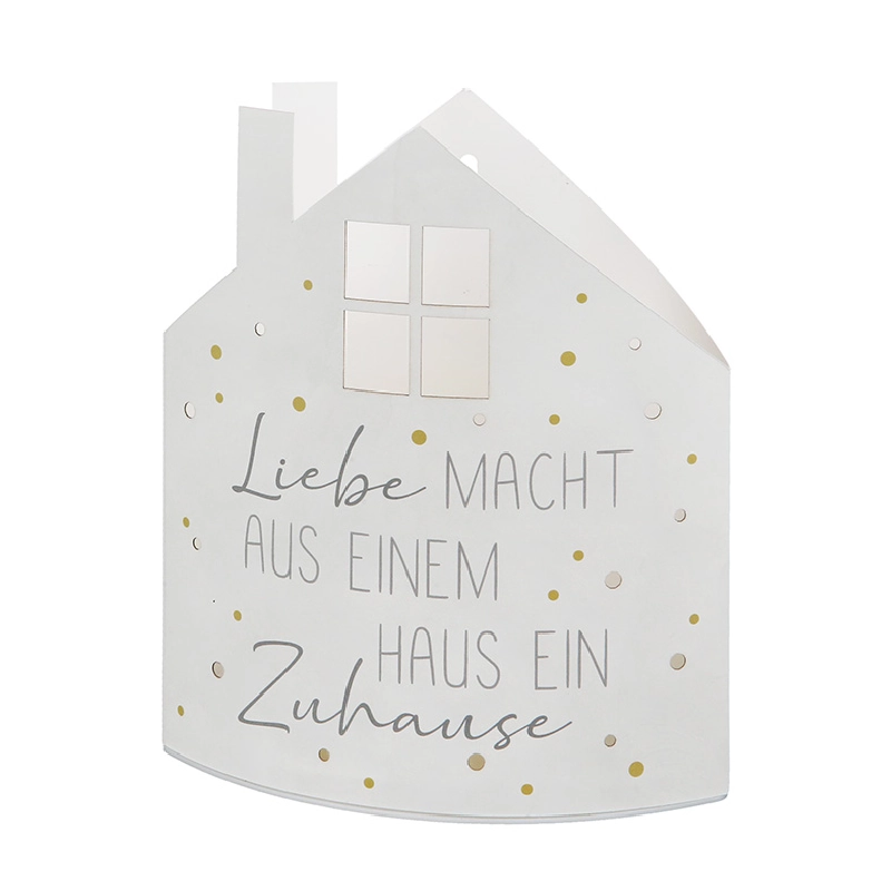Dekoleuchte "Zuhause" aus Papier