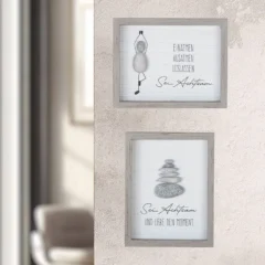 Steinbild „Achtsamkeit“ mit Spruch, Stimmungsbild