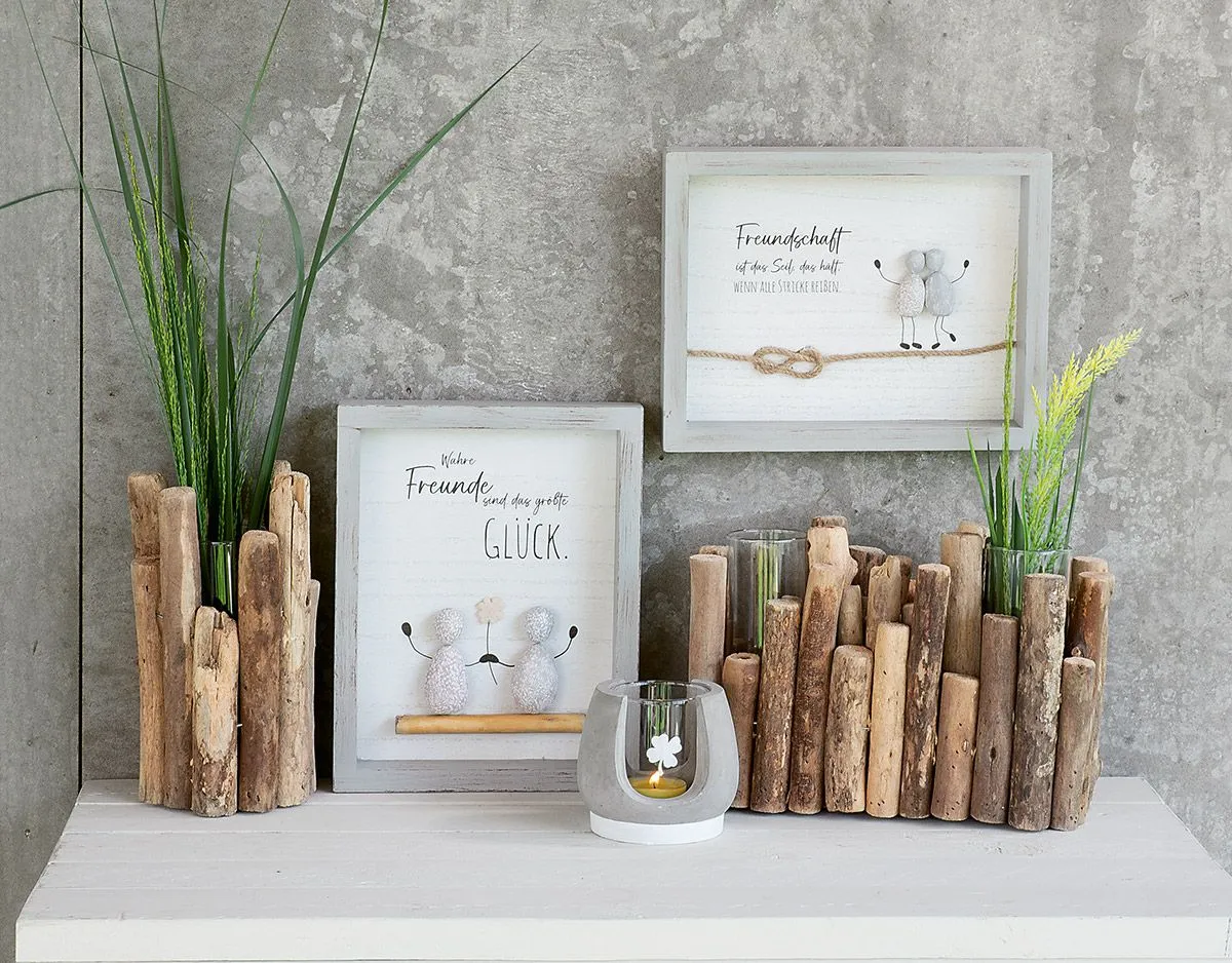 Steinbild „Freundschaft“ mit Spruch, Stimmungsbild