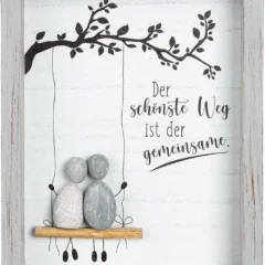 Steinbild „Liebe“ mit Spruch