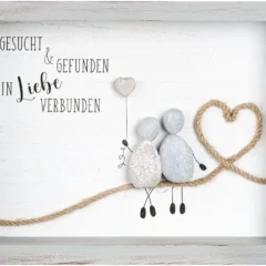 Steinbild „Liebe“ mit Spruch