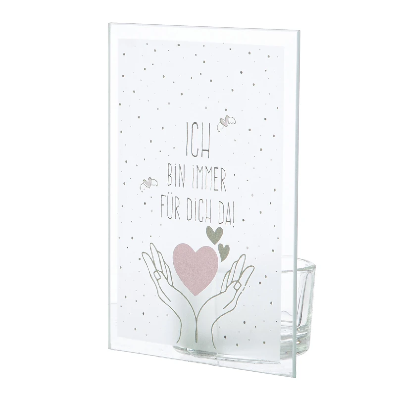 Teelichtleuchter "Herzchen" aus Glas