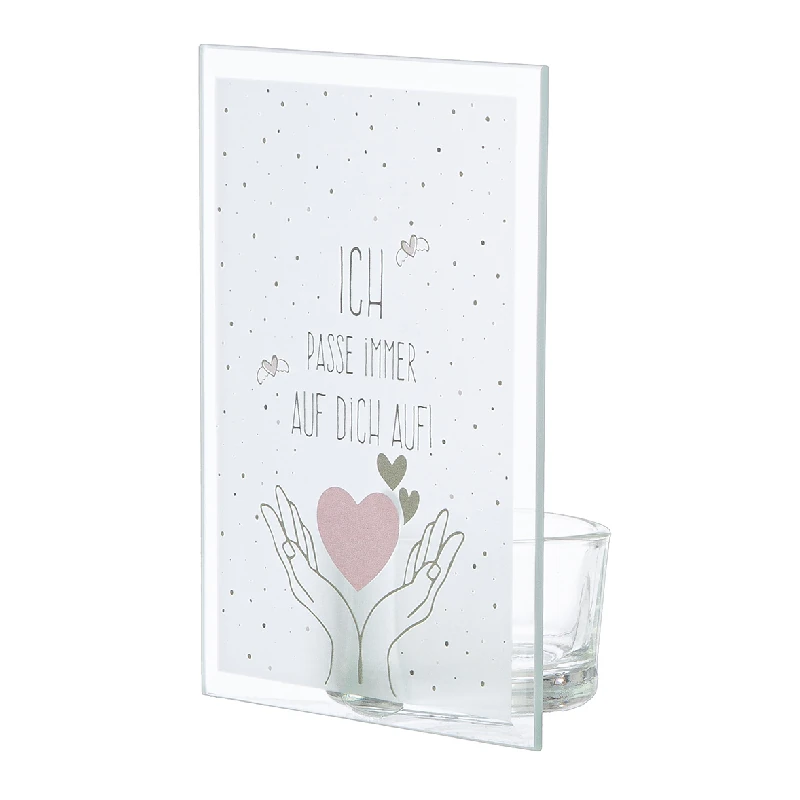 Teelichtleuchter "Herzchen" aus Glas