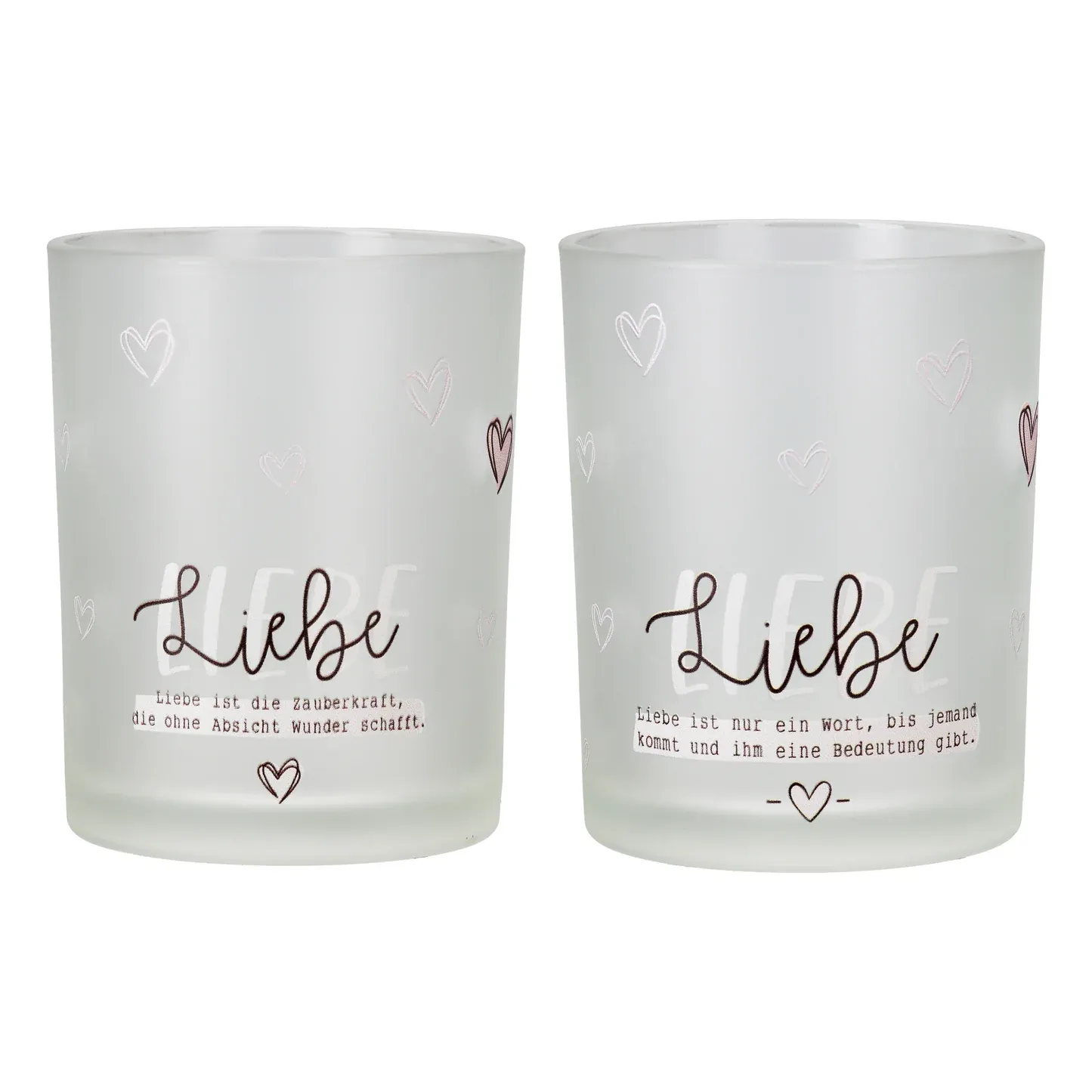 Windlicht "Liebeswunder" aus Glas