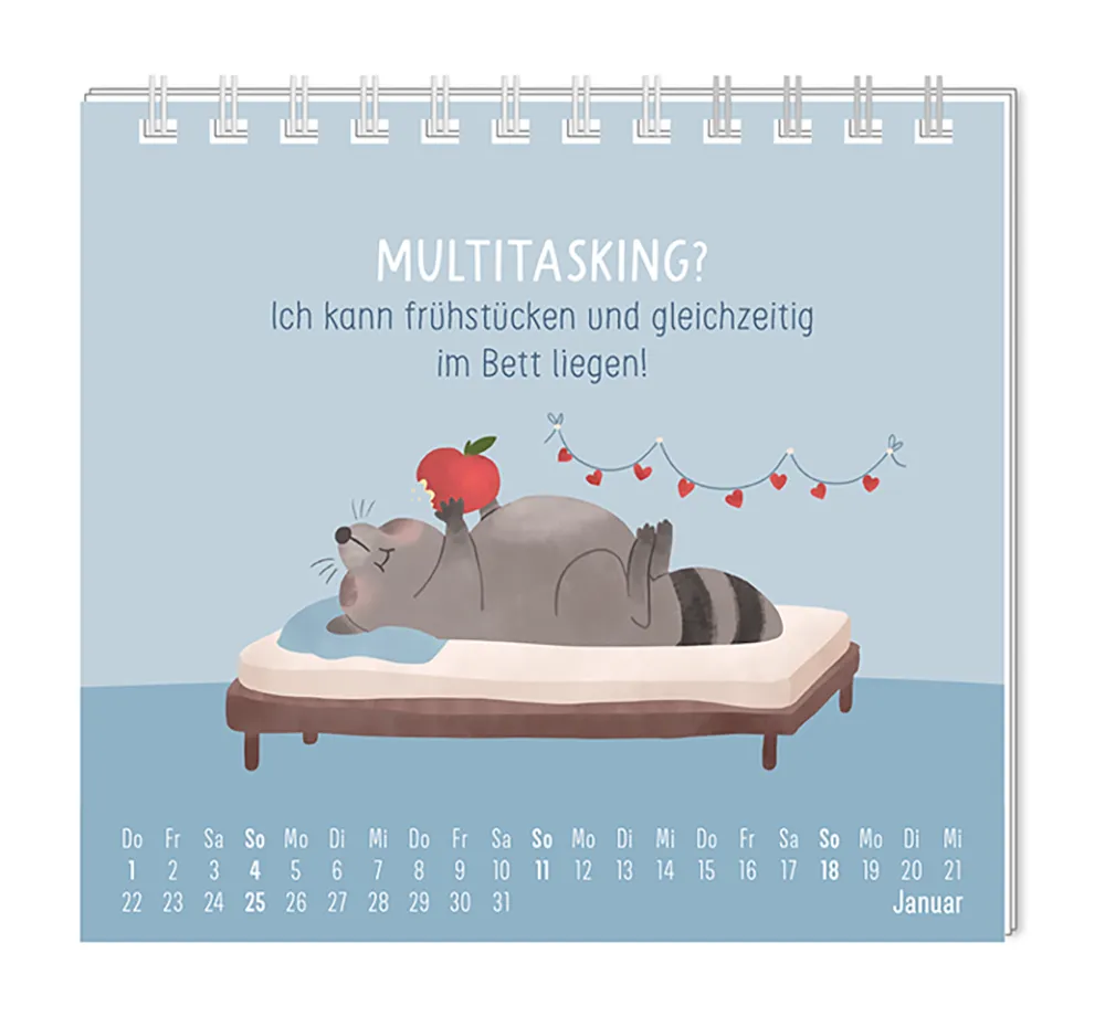 Mini Kalender "Chill Mode" 2026 von Grafik Werkstatt, Monat Januar