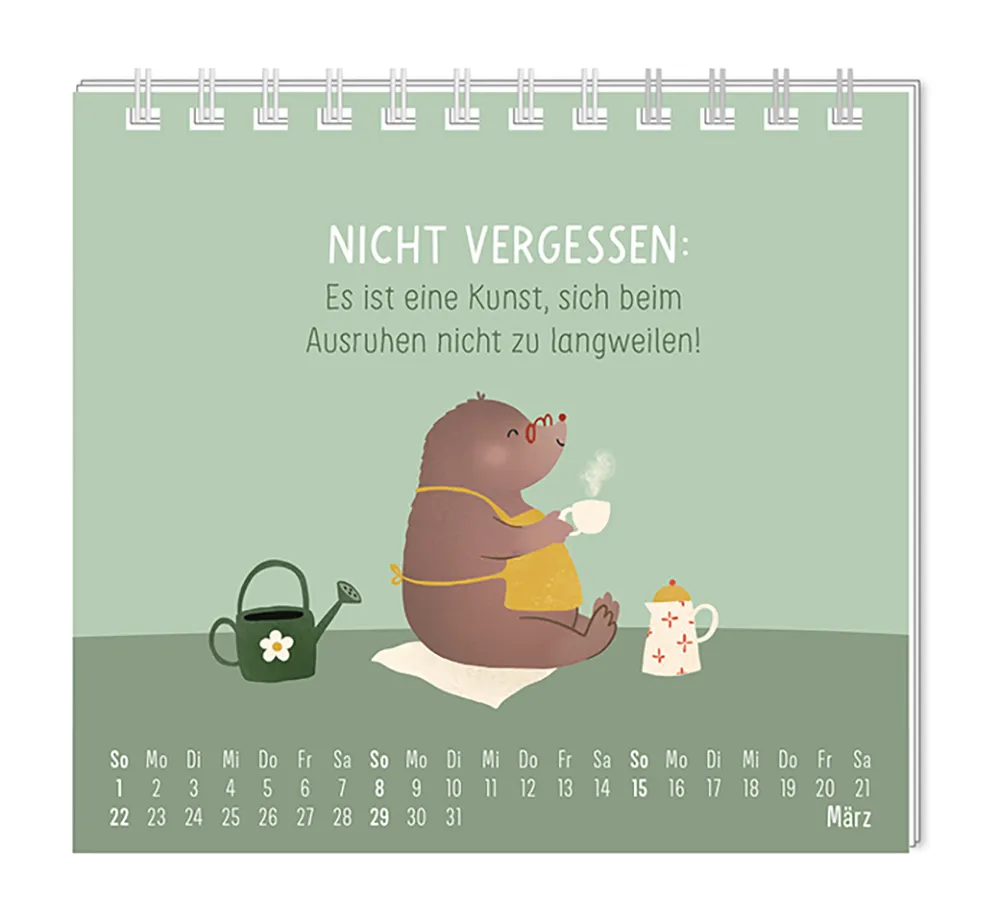 Mini Kalender "Chill Mode" 2026 von Grafik Werkstatt, Monat März
