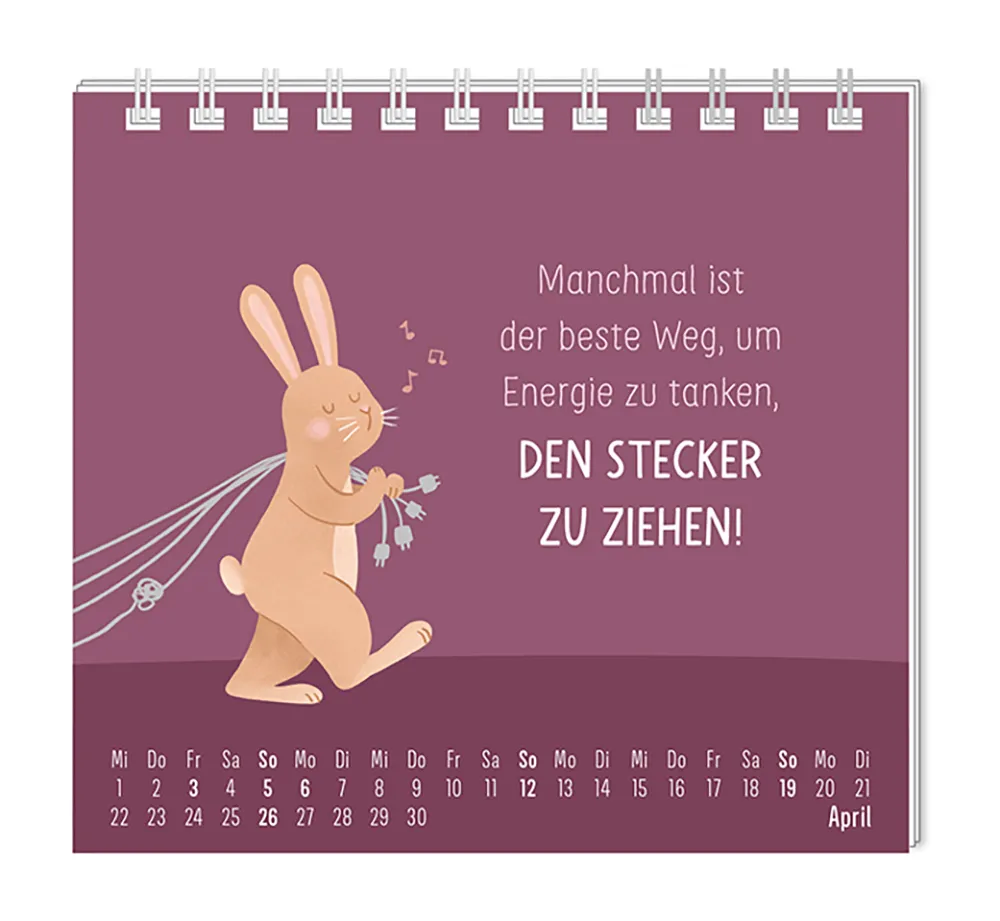 Mini Kalender "Chill Mode" 2026 von Grafik Werkstatt, Monat April