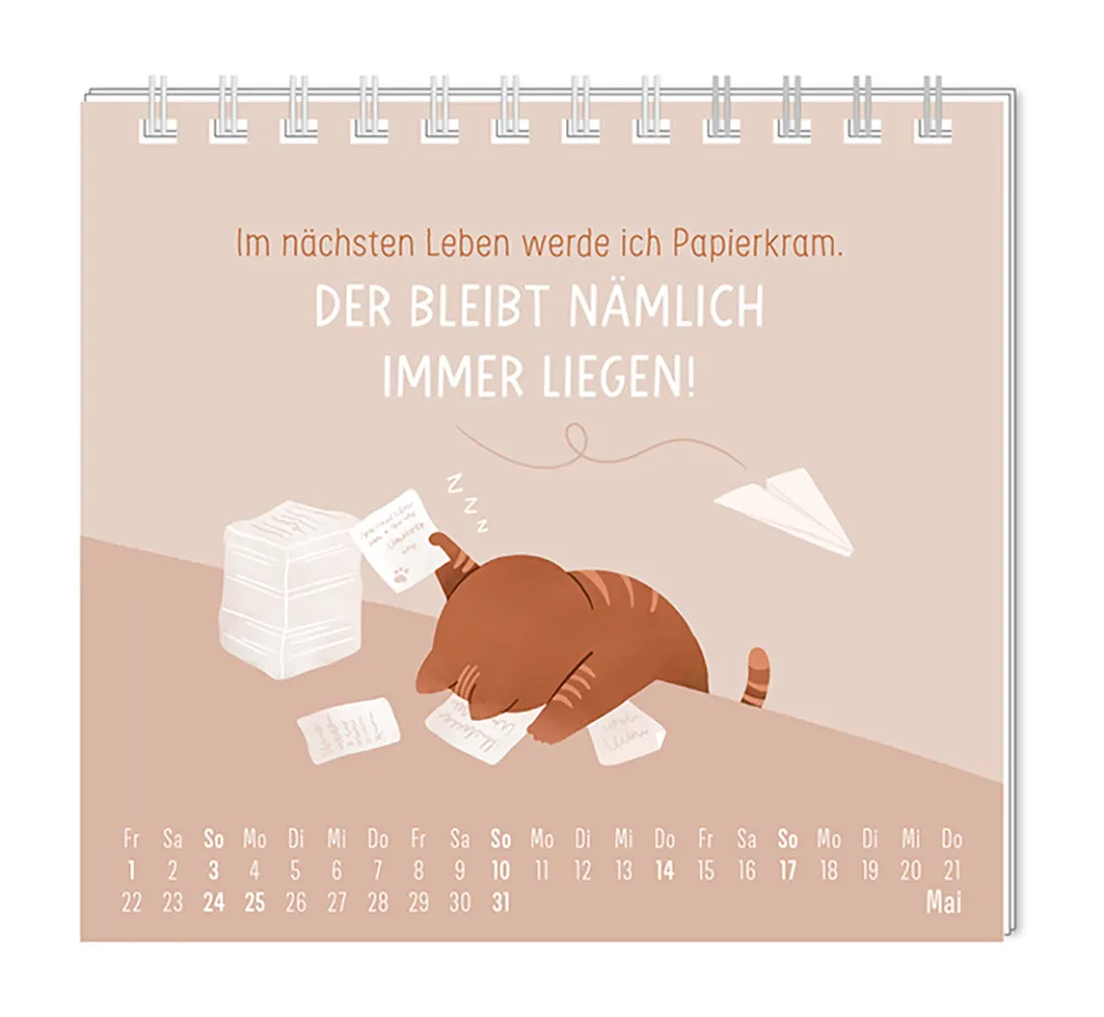 Mini Kalender "Chill Mode" 2026 von Grafik Werkstatt, Monat Mai