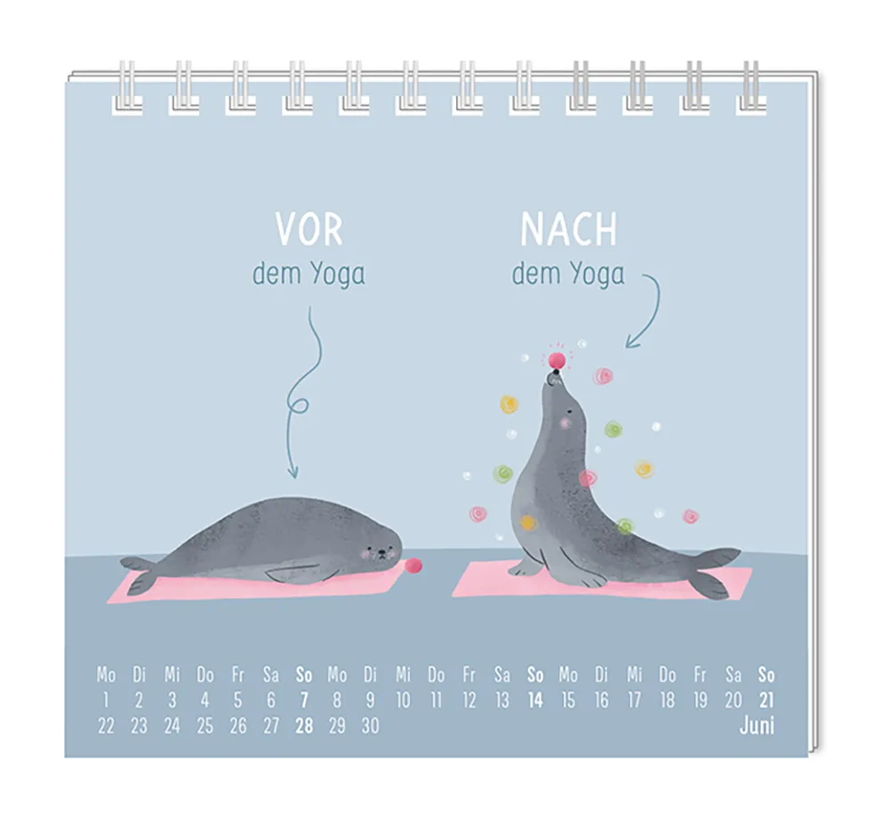 Mini Kalender "Chill Mode" 2026 von Grafik Werkstatt, Monat Juni