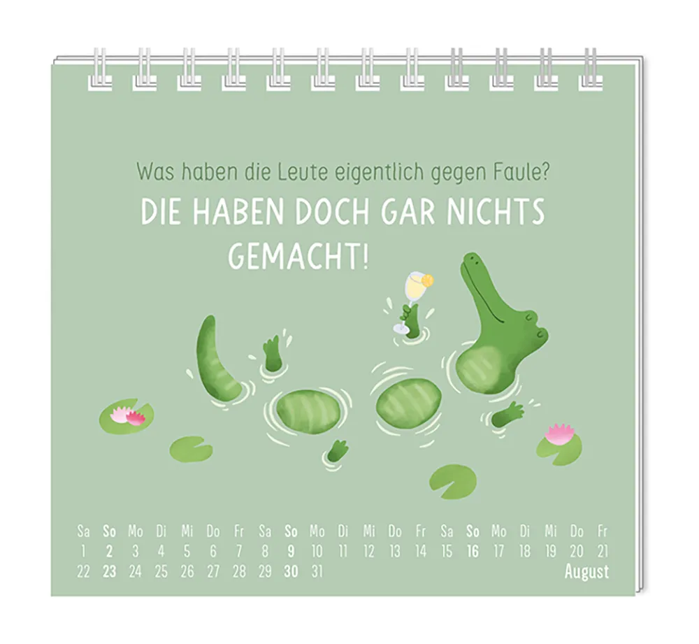 Mini Kalender "Chill Mode" 2026 von Grafik Werkstatt, Monat August