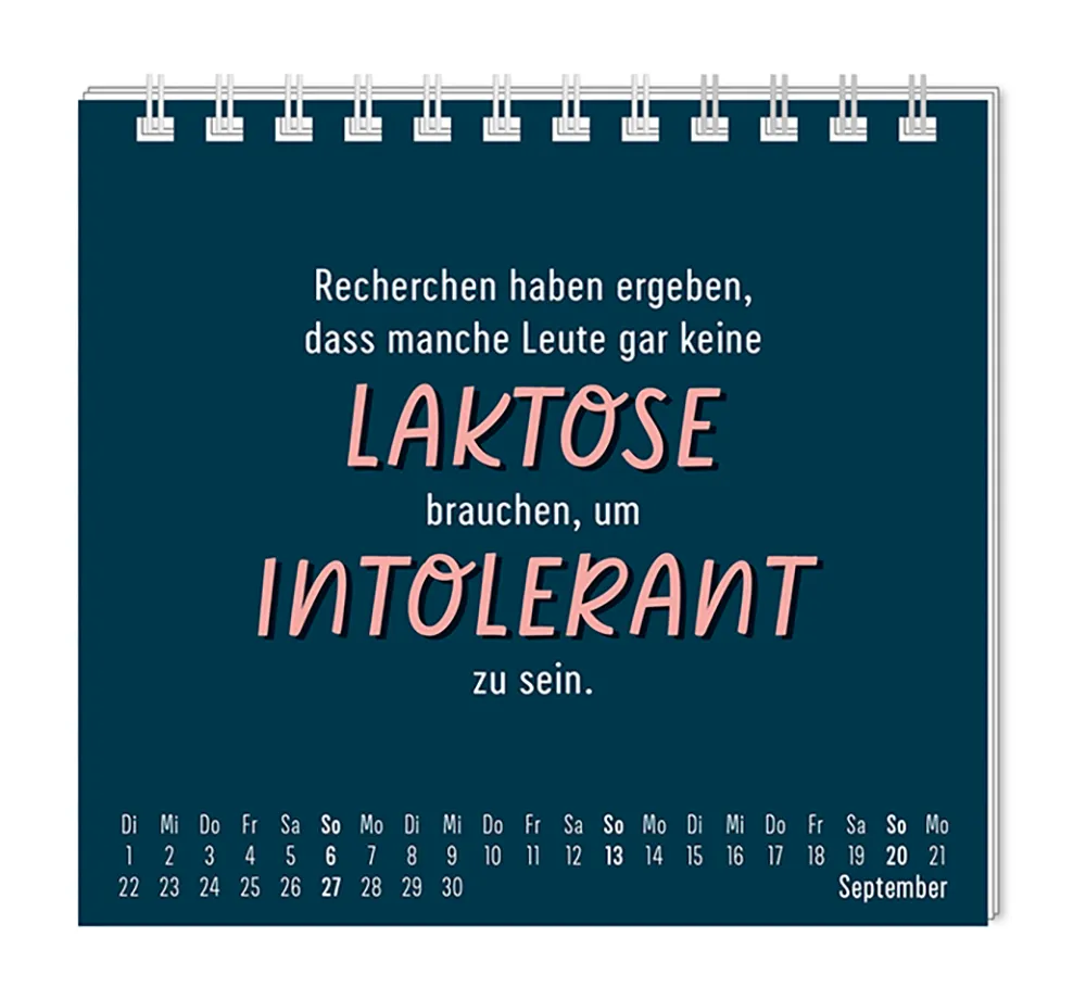 Mini Kalender "Nett kann ich" 2026 von Grafik Werkstatt, Monat September