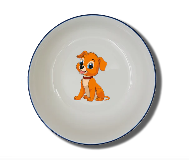 Schale Natur (Ø 15cm) "Hund" mit Wunschname