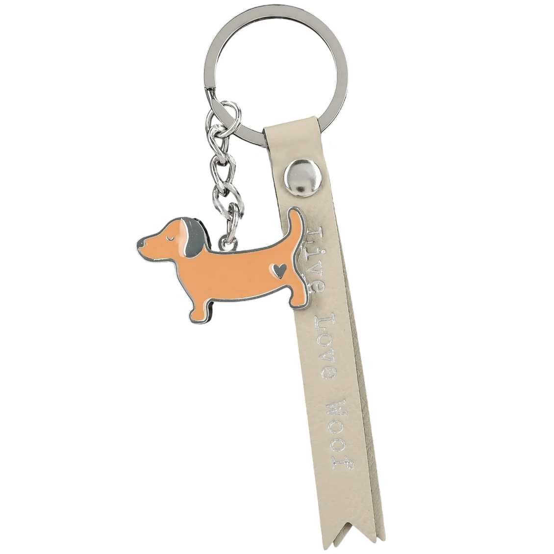 Fähnchen-Schlüsselanhänger "Live Love Woof"