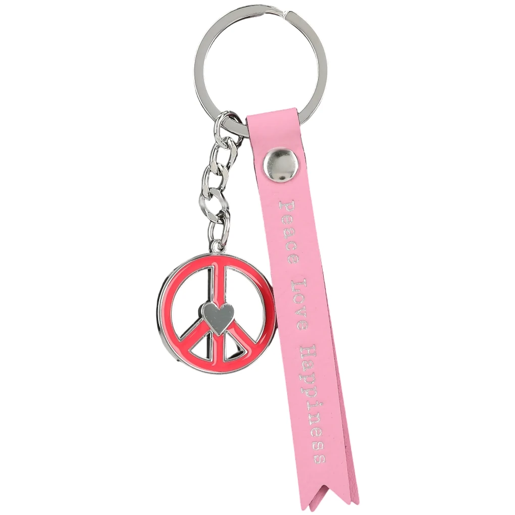 Fähnchen-Schlüsselanhänger "Peace Love Happiness"