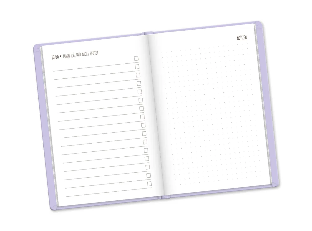 Terminplaner 2026 Lavender im Lederlook - Grafik Werkstatt, Notizen & to-dos