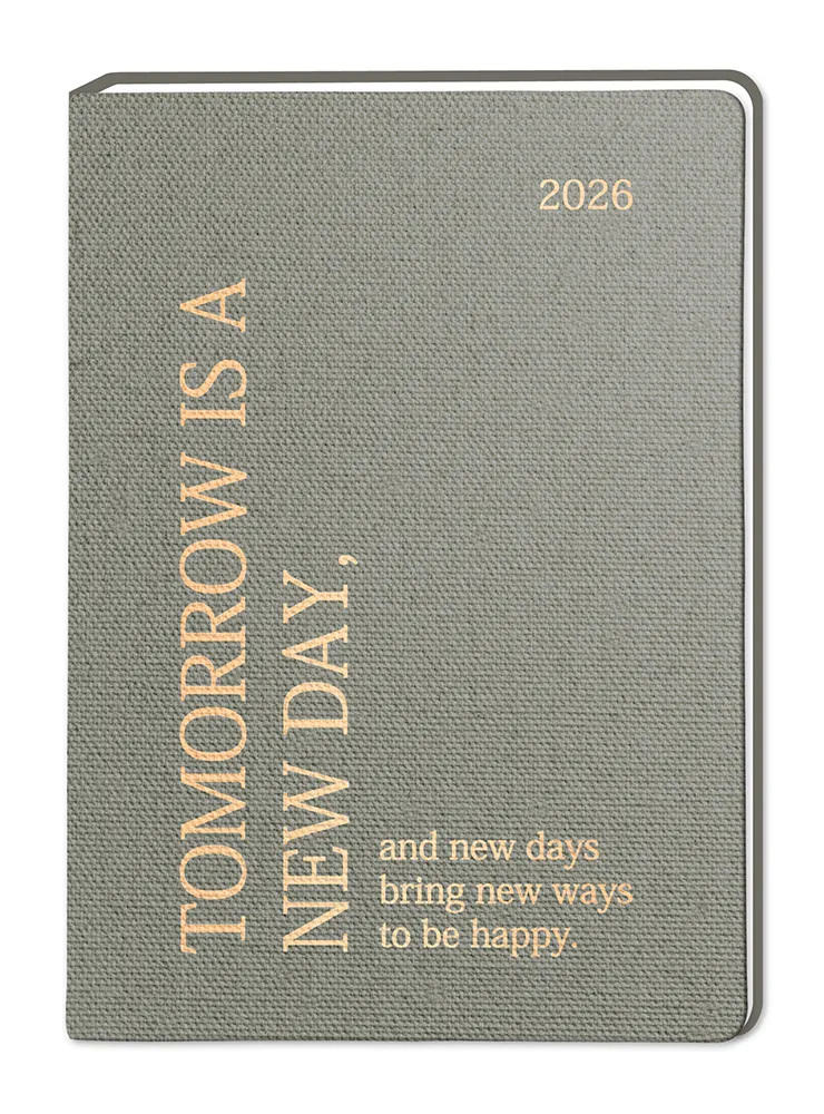 Terminplaner "New Day" 2026 im Leinenlook - Grafik Werkstatt, Cover