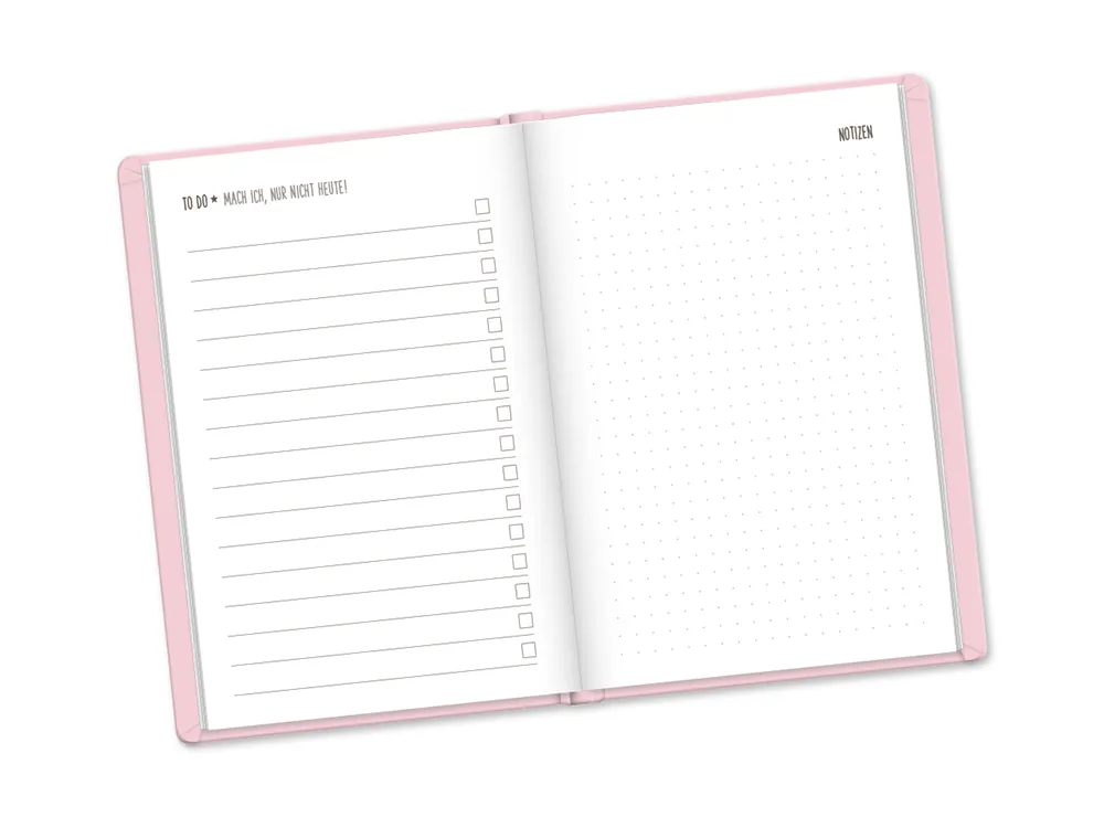 Terminplaner "Mutausbrüche" 2026 im Lederlook - Grafik Werkstatt, Notizen & to-dos