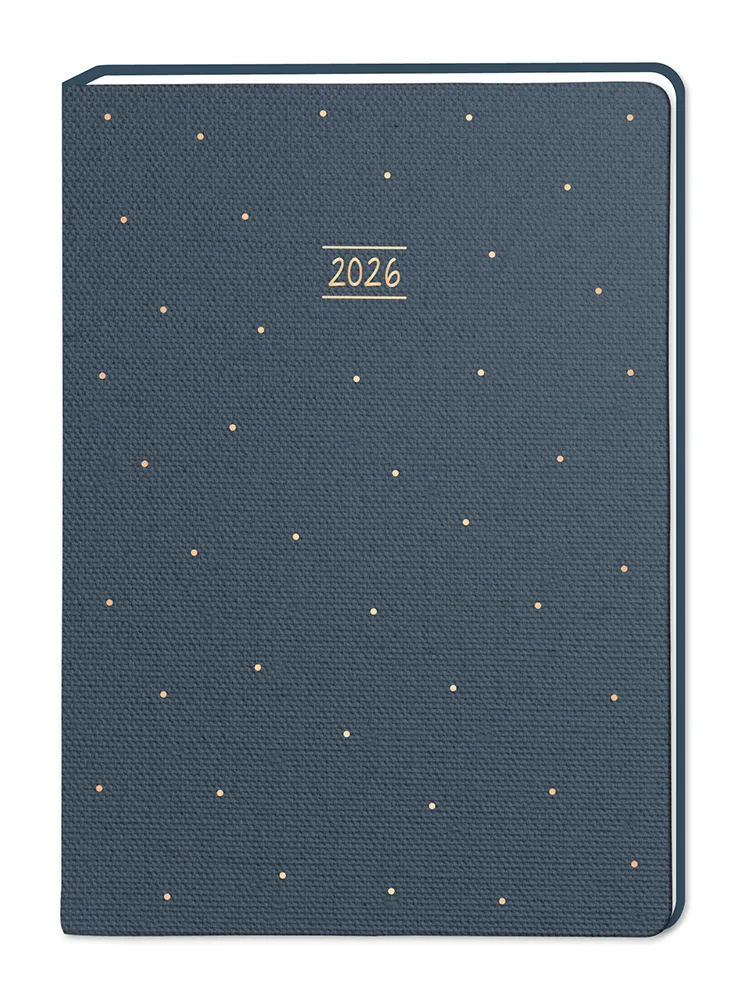 Terminplaner "Punkte" 2026 im Leinenlook - Grafik Werkstatt, Cover