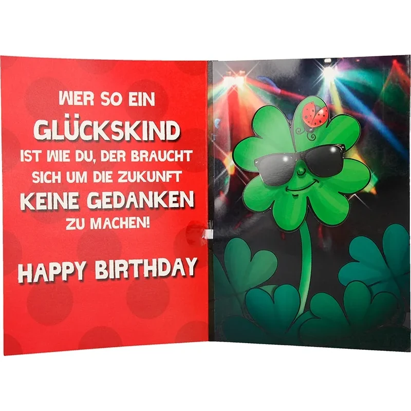 Musikkarte mit Überraschung "30. Geburtstag"