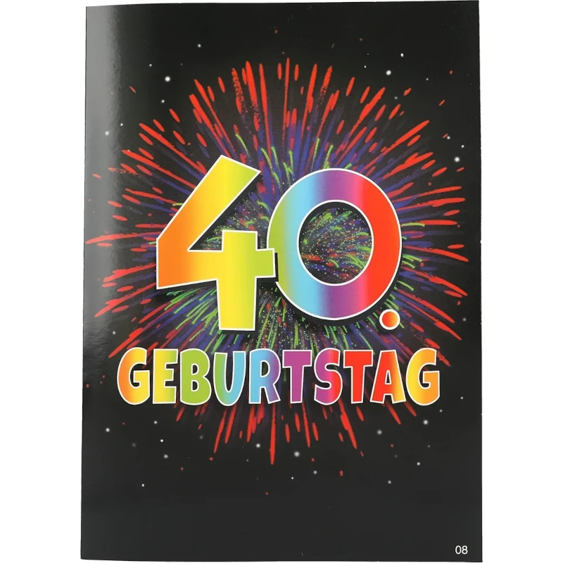 Musikkarte mit Überraschung "40. Geburtstag"