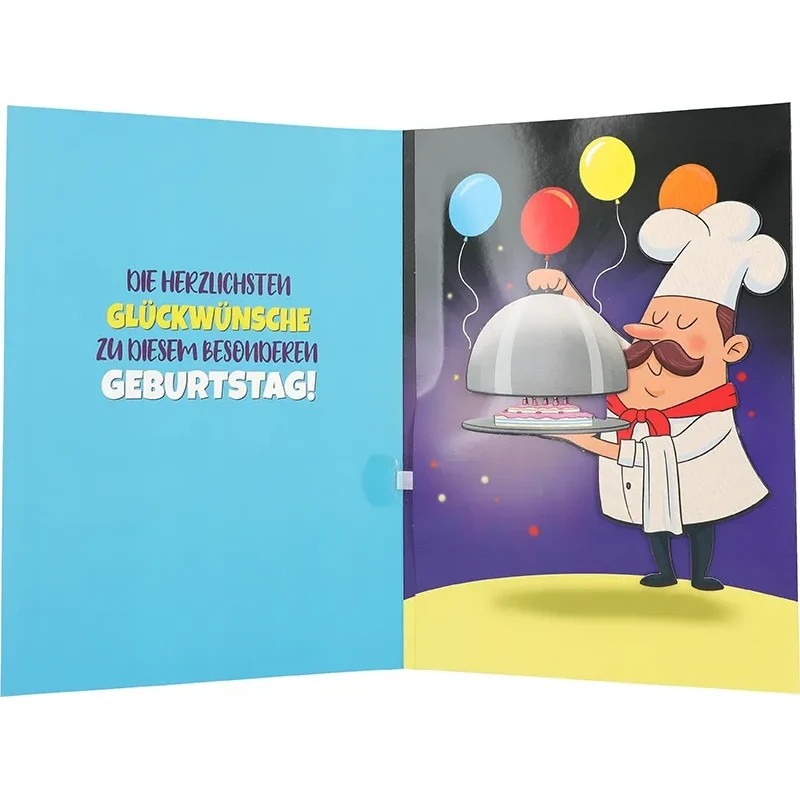 Musikkarte mit Überraschung "40. Geburtstag"