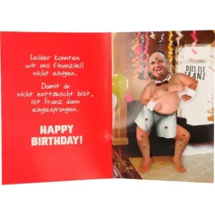 Musikkarte mit Überraschung