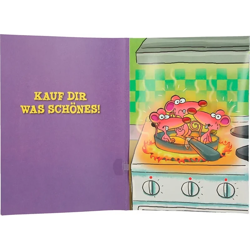 Musikkarte mit Überraschung "Mäuse zum verbraten"