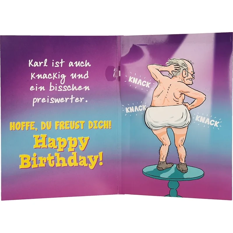 Musikkarte mit Überraschung "Knackiger Typ"