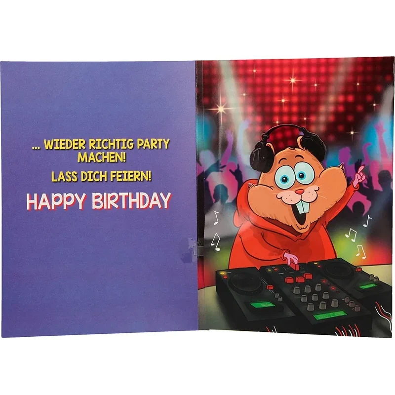 Musikkarte mit Überraschung "Hamsterrad"