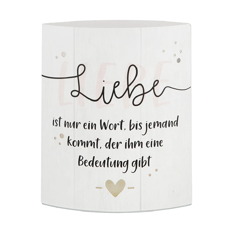 Dekoleuchte "Liebe" aus Papier