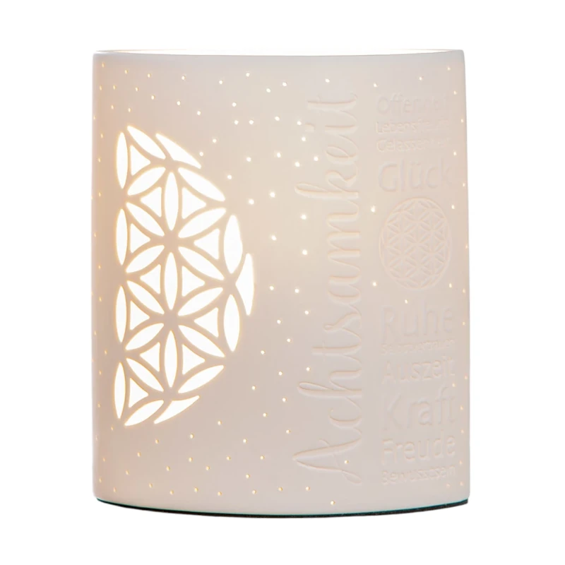 Tischleuchte "AchtsamZeit" aus Porzellan