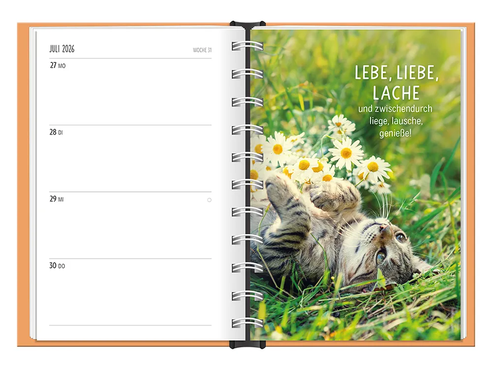 Terminplaner 2026 Hardcover Happymacher - Grafik Werkstatt, August