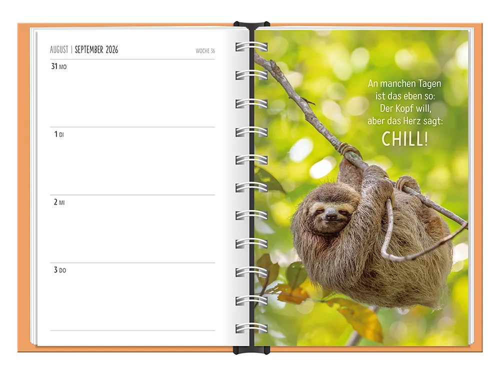 Terminplaner 2026 Hardcover Happymacher - Grafik Werkstatt, September