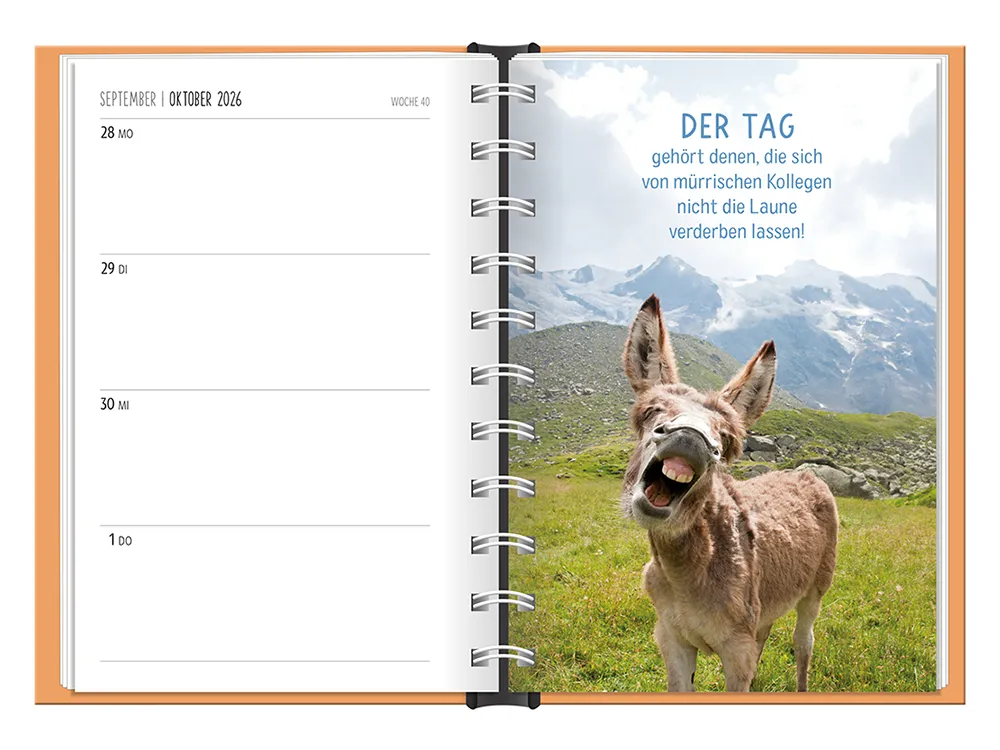 Terminplaner 2026 Hardcover Happymacher - Grafik Werkstatt, Oktober
