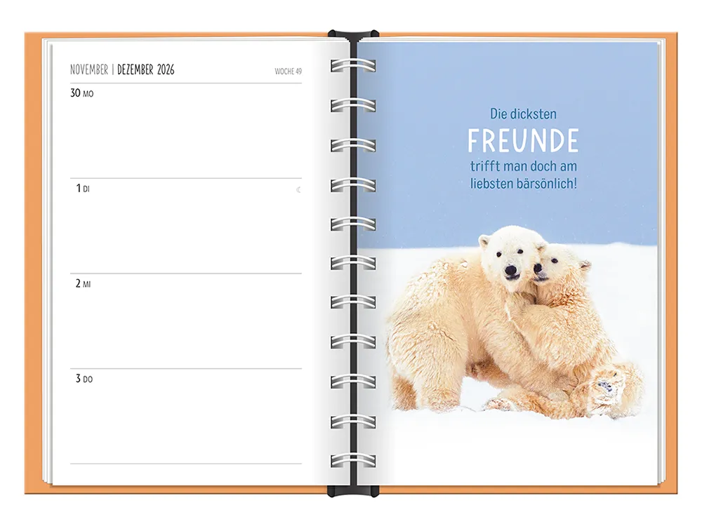 Terminplaner 2026 Hardcover Happymacher - Grafik Werkstatt, Dezember