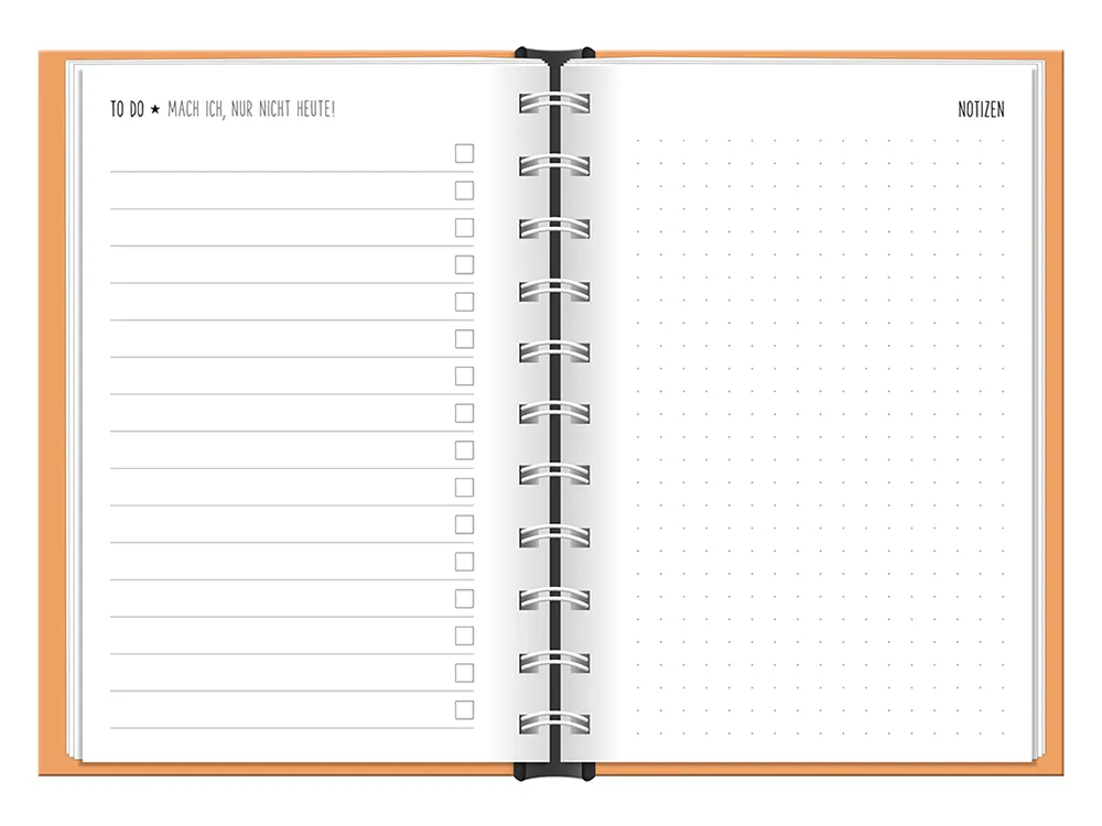 Terminplaner 2026 Hardcover Happymacher - Grafik Werkstatt, Notizen & to-dos