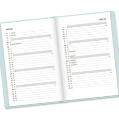 Terminplaner 2026 Mint im Lederlook - Grafik Werkstatt, Monatsübersicht