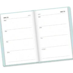 Terminplaner 2026 Mint im Lederlook - Grafik Werkstatt, Wochenübersicht