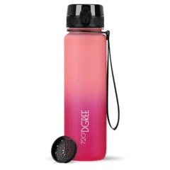 Trinkflasche 720DGREE uberBottle softtouch mit Sieb 1000 ml, Pink