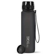 Trinkflasche 720DGREE uberBottle softtouch mit Sieb 1000 ml, Schwarz