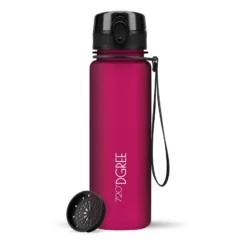 Trinkflasche 720DGREE uberBottle softtouch mit Sieb 500 ml, Pink