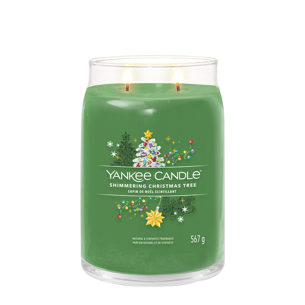 Yankee Candle Duftkerze - Christmas Tree, großes Glas - brenned
